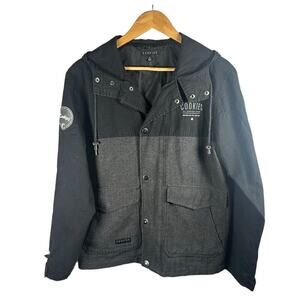 Cookies Designer Streetwear Wool Full Zip Coat Men’s S - Urban Preppy Luxury Y2K